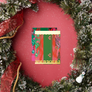 ein Gemälde eines Frosches auf einem Grasfeld Folien Feiertagspostkarte