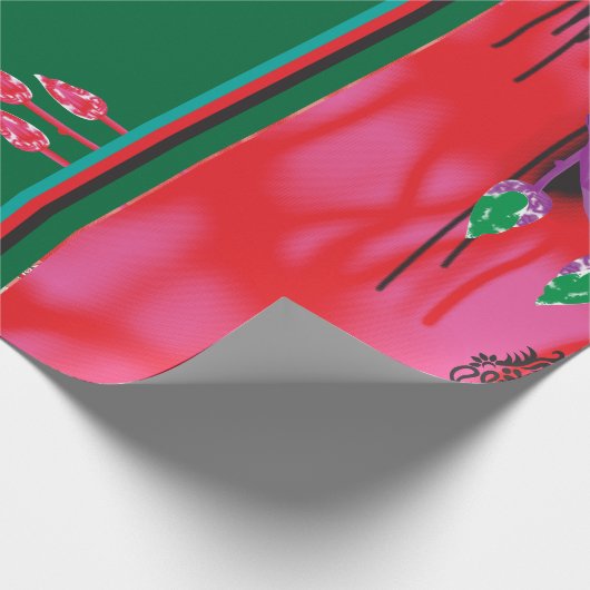 ein Gemälde eines Frosches auf einem Grasfeld Geschenkpapier (Ecke)