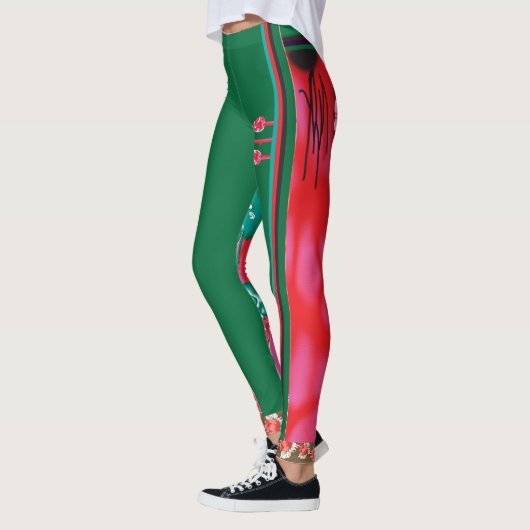 ein Gemälde eines Frosches auf einem Grasfeld Leggings (Links)