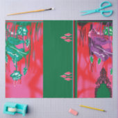 ein Gemälde eines Frosches auf einem Grasfeld Seidenpapier (Basteln)