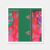 ein Gemälde eines Frosches auf einem Grasfeld Serviette (Vorderseite)