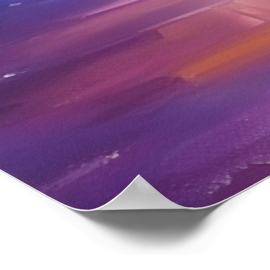 ein Gemälde eines im Regen spazierenden Paares Poster (Ecke)