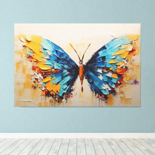 ein Gemälde eines Schmetterlings Leinwanddruck (Insitu (Holzboden))