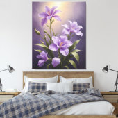 ein Gemälde lila Blume Leinwanddruck (Insitu (Schlafzimmer))