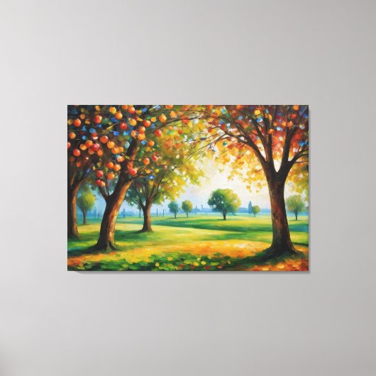 ein Gemälde mit bunten Blätter Leinwanddruck (Vorderseite)