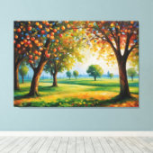 ein Gemälde mit bunten Blätter Leinwanddruck (Insitu (Holzboden))