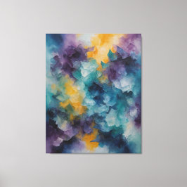 ein Gemälde mit bunten Blume Leinwanddruck