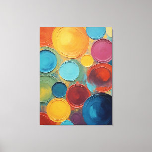ein Gemälde mit bunten Kreisen Leinwanddruck