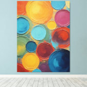 ein Gemälde mit bunten Kreisen Leinwanddruck (Insitu (Holzboden))