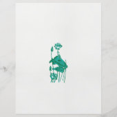 ein Gemälde mit einer Blume und einem Fisch auf ei (Rückseite)