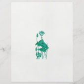 ein Gemälde mit einer Blume und einem Fisch auf ei (Vorderseite)