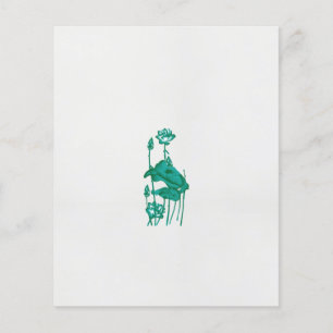 ein Gemälde mit einer Blume und einem Fisch auf ei Flyer
