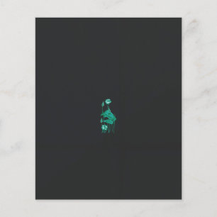 ein Gemälde mit einer Blume und einem Fisch auf ei Flyer