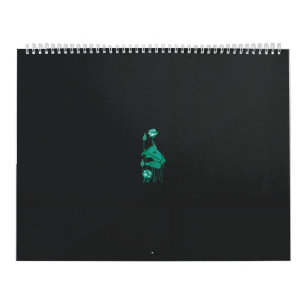 ein Gemälde mit einer Blume und einem Fisch auf ei Kalender