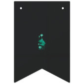 ein Gemälde mit einer Blume und einem Fisch auf ei Wimpelkette (Dritte Fahne)