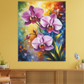 ein Gemälde mit violetten Blumen Leinwanddruck (Insitu (Wohnzimmer))