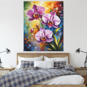 ein Gemälde mit violetten Blumen Leinwanddruck (Insitu (Schlafzimmer))