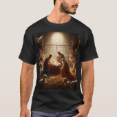 ein Gemälde von Reyes magos in einem Käfig mit ein T-Shirt (Vorderseite)