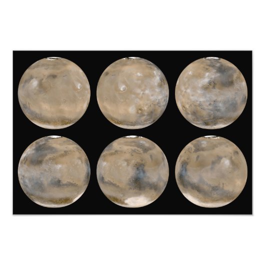 Ein gemäßigter Nordsommer/Südwinter auf den Mars Fotodruck (Vorne)