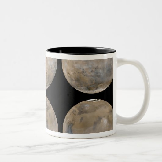 Ein gemäßigter Nordsommer/Südwinter auf den Mars Zweifarbige Tasse (Rechts)