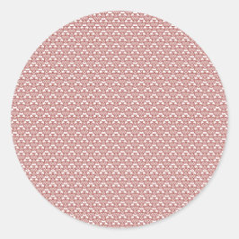 Ein gemusterter Teppich mit roten und braunen Moti Runder Aufkleber