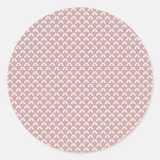 Ein gemusterter Teppich mit roten und braunen Moti Runder Aufkleber (Vorderseite)