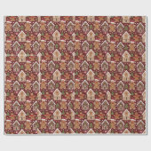 Ein gemustertes Weihnachtspapier Geschenkpapier (Flach)