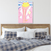 Ein gemütlicher Frosch Leinwanddruck (Insitu (Schlafzimmer))
