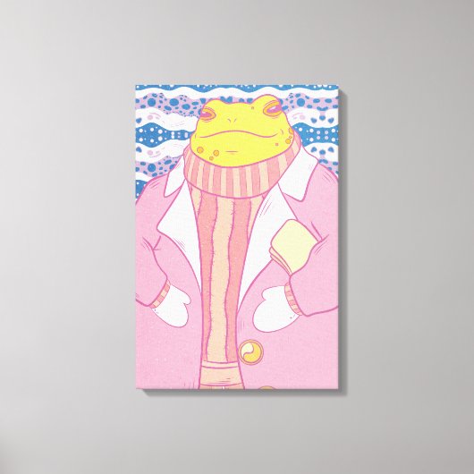 Ein gemütlicher Frosch Leinwanddruck (Vorderseite)