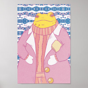 Ein gemütlicher Frosch Poster