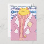 Ein gemütlicher Frosch Postkarte (Vorne/Hinten)
