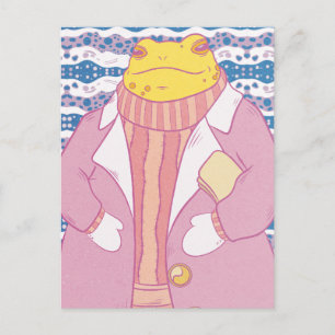 Ein gemütlicher Frosch Postkarte