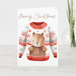 Ein gemütlicher Weihnachts-Jumper Feiertagskarte