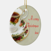 Ein gemütlicher Weihnachtstee Keramikornament (Rechts)