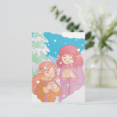 Ein gemütlicher Wintertag Postkarte (Stehend Vorderseite)