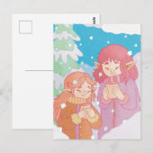 Ein gemütlicher Wintertag Postkarte (Vorne/Hinten)