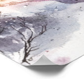 Ein gemütliches Cottage im Winter Poster (Ecke)