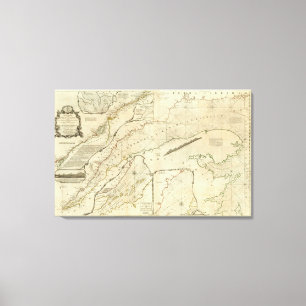 Ein genaues Diagramm des Flusses St Lawrence Leinwanddruck