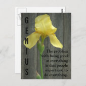 Ein Genie zu sein ist harte Arbeit Postkarte (Vorne/Hinten)