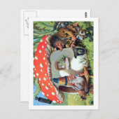 Ein Genom, der in einer Pilzsaal-Hütte lebt Postkarte (Vorne/Hinten)