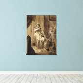 Ein Gentleman auf seiner Toilette, 1660 Leinwanddruck (Insitu (Holzboden))