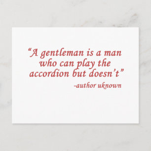 Ein Gentleman ist... Postkarte