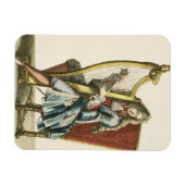Ein Gentleman spielt Harfe (Gravieren) Magnet (Horizontal)