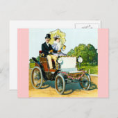 Ein Gentleman und seine Dame fahren - Vintag Postkarte (Vorne/Hinten)