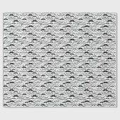 Ein Gentlemen's Club. Mustache Muster 2 Geschenkpapier (Flach)