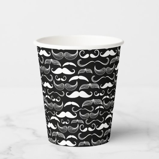 Ein Gentlemen's Club. Mustache-Muster Pappbecher (Vorderseite)