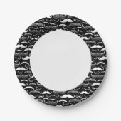 Ein Gentlemen's Club. Mustache Pappteller (Vorderseite)