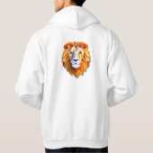 Ein geometrischer Löwe Hoodie (Rückseite)