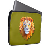 Ein geometrischer Löwe Laptop-Hülle Laptopschutzhülle (Vorne Rechts)