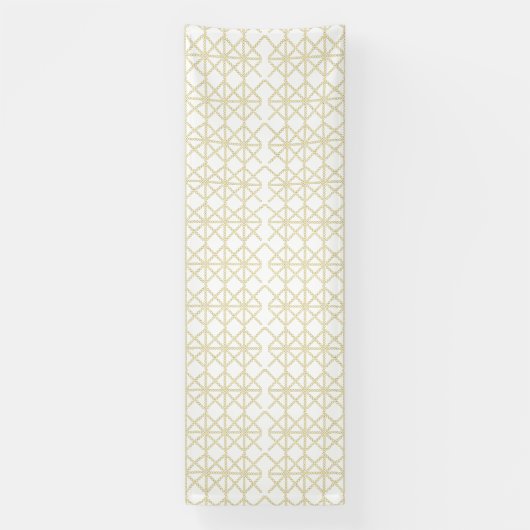 ein geometrisches Muster aus weiß und gold Banner (Vertikal)